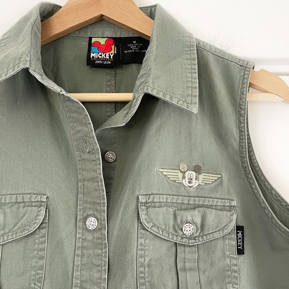 Vintage Mickey Unlimited Jerry Leigh Button Tank - M - Picture 2 of 3